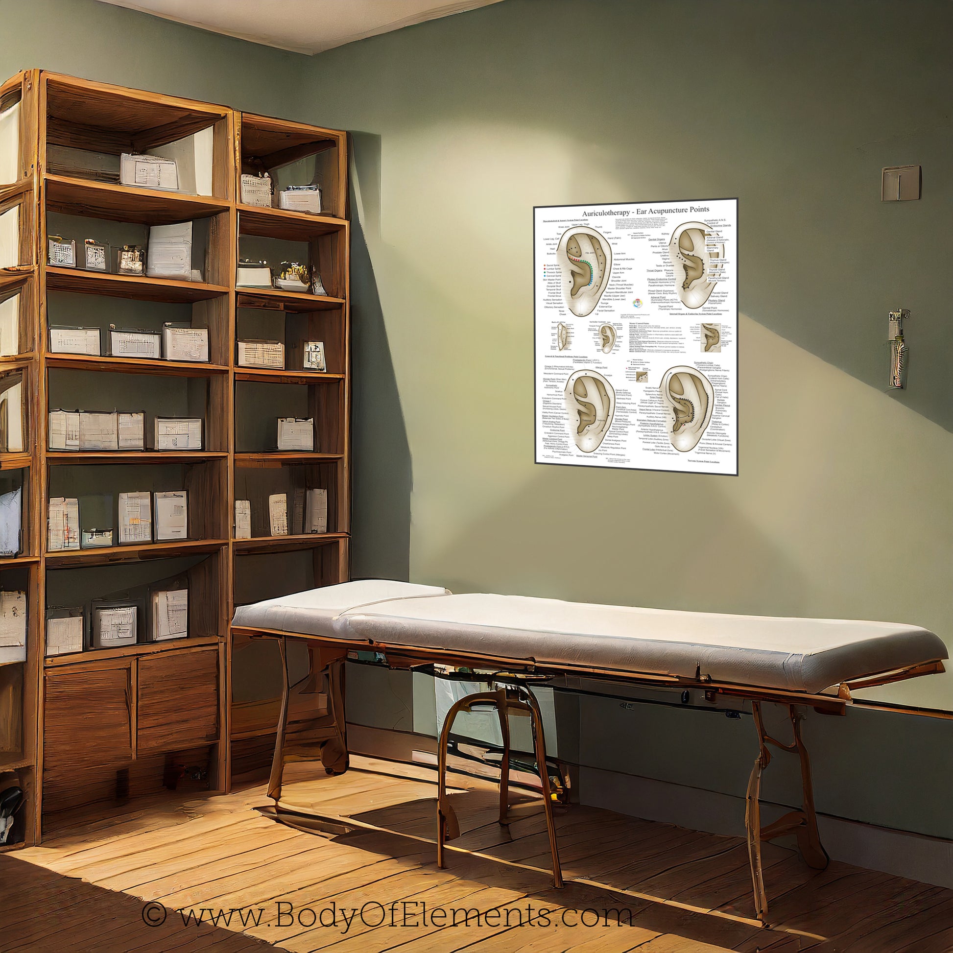 Acupuncture clinic auriculotherapy ear acupuncture wall chart