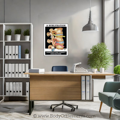 Chiropractic clinic wall chart subluxations