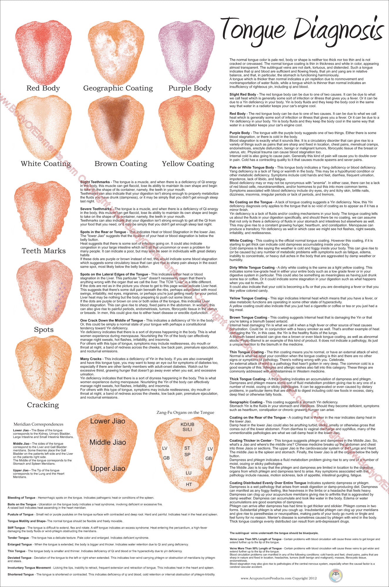 Tongue diagnosis Chinese medicine poster